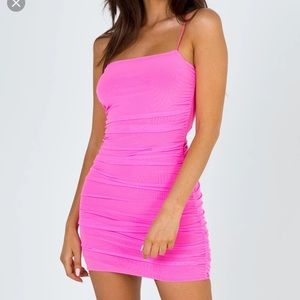 Princess Polly- Hot Pink Dress- Worn once